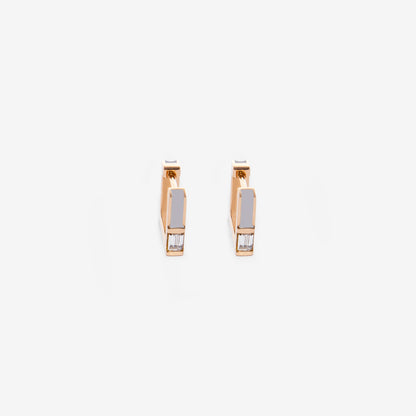 Orecchini Square cool gray con diamanti