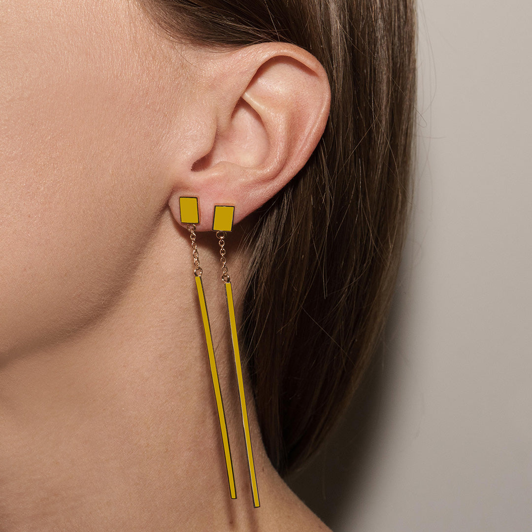 MUSTARD DROP - FLOATING EARRINGS