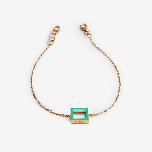 BRACCIALE TURCHESE SQUARE