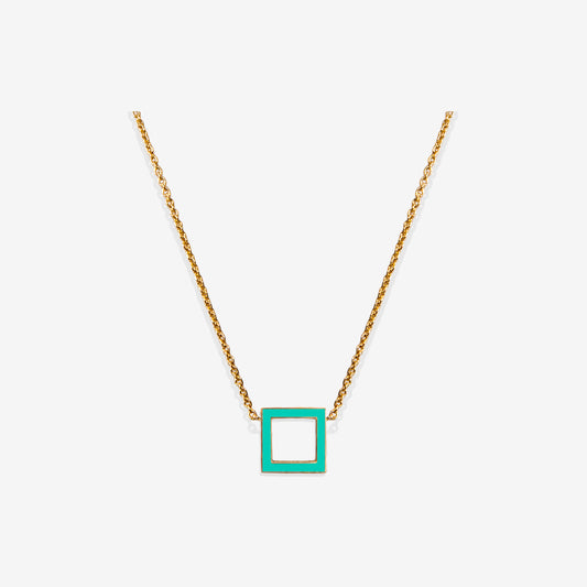 COLLANA TURCHESE SQUARE