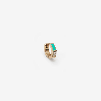 SINGLE TURQUOISE SINGLE WITH DIAMOND - INSIDE