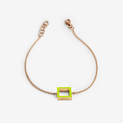 BRACCIALE VERDE LIME - SQUARE