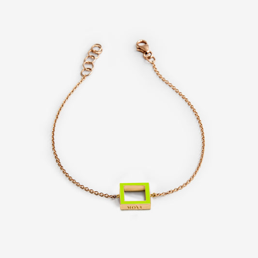 BRACCIALE VERDE LIME SQUARE