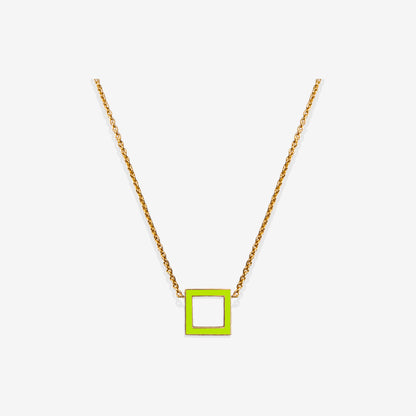 COLLANA VERDE LIME - SQUARE
