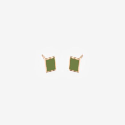 ORECCHINI RETTANGOLI VERDE - FLOATING EARRINGS