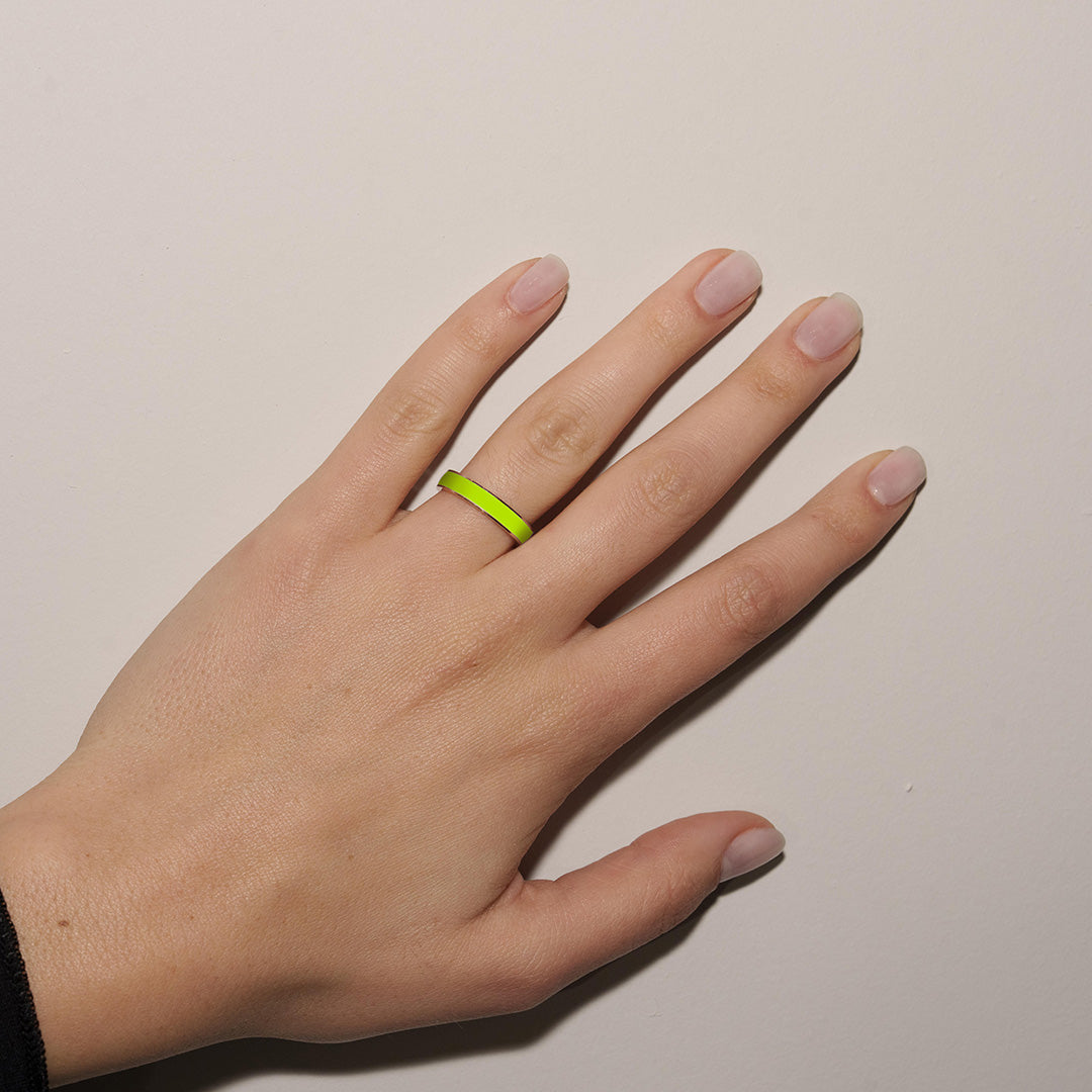 VERETTA IN ORO ROSA E SMALTO VERDE LIME