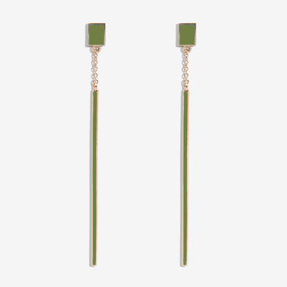 GREEN DROP - FLOATING EARRINGS