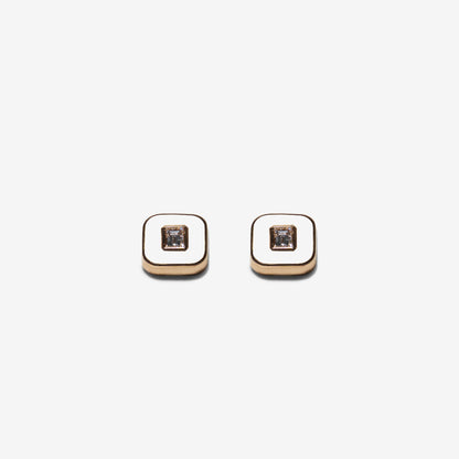 WHITE EARRINGS - FLAT