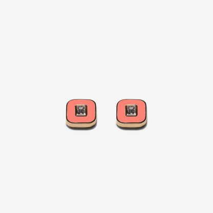 SALMON PINK EARRINGS - FLAT