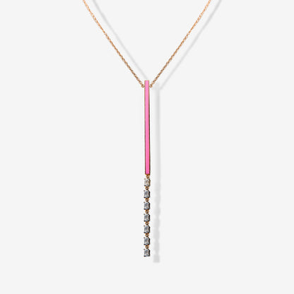 Collana in oro con diamanti e smalto