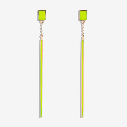 PENDENTI VERDE LIME - FLOATING EARRINGS