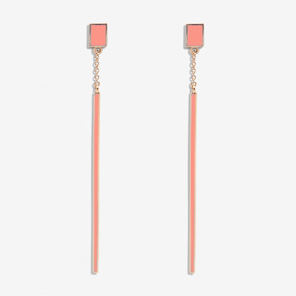 SALMON PINK DROP - FLOATING EARRINGS