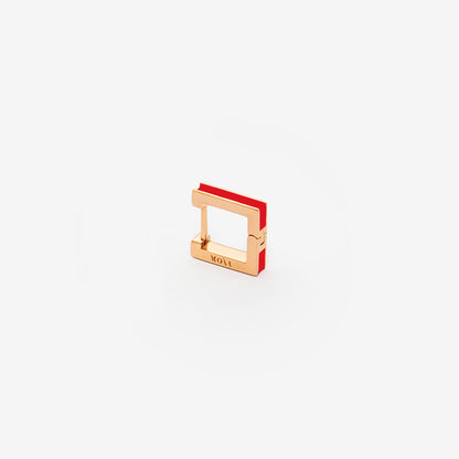 Orecchino Square rosso