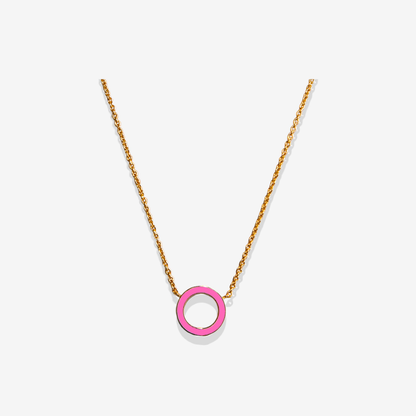 FLOURESCENT PINK  NECKLACE - INSIDE THE COLOR