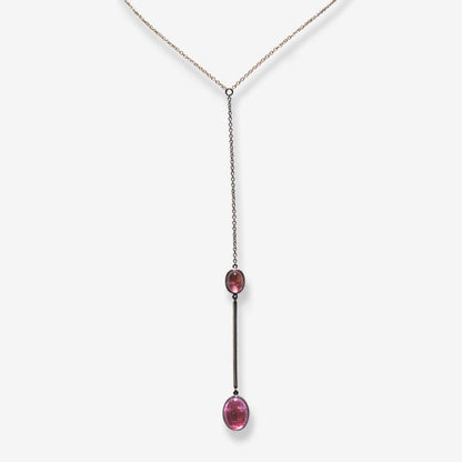 Collana con tormaline e oro rosa