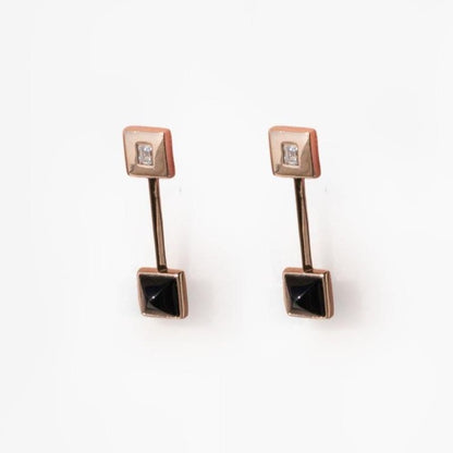 Orecchini con onice e diamante
