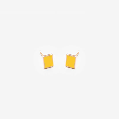 ORECCHINI RETTANGOLI GIALLO - FLOATING EARRINGS