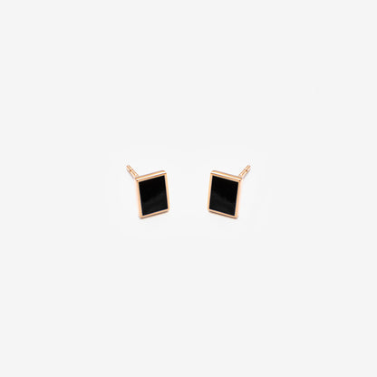 BLACK RECTANGLES EARRINGS - FLOATING EARRINGS
